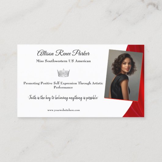 Ruby Shine Pageant名刺 名刺 (裏面)