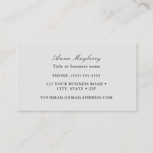 Ruby-throated Hummingbirdビジネスカード 名刺 (裏面)