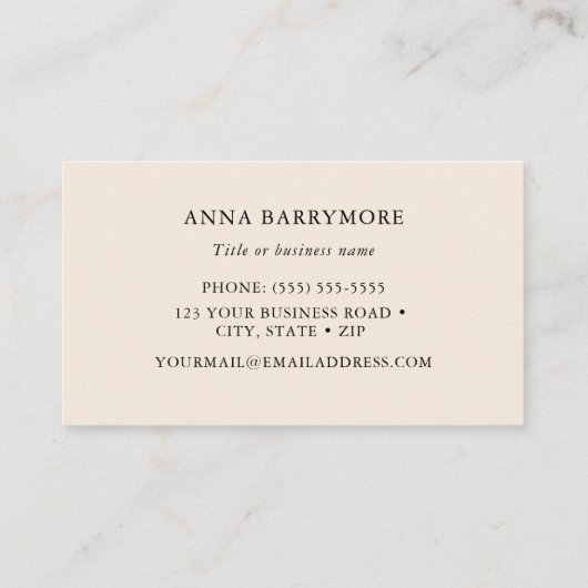 Ruby-throated Hummingbirdビジネスカード 名刺 (裏面)