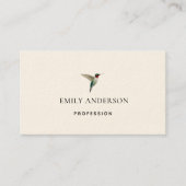 Ruby-throated Hummingbirdビジネスカード 名刺 (正面)