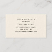 Ruby-throated Hummingbirdビジネスカード 名刺 (裏面)