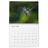 Ruby Throated Hummingbird 2026  Calendar カレンダー (1月 2027)