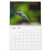 Ruby Throated Hummingbird 2026  Calendar カレンダー (2月 2027)
