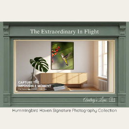 Ruby-Throated Hummingbird Fine Art Photography  ポスター