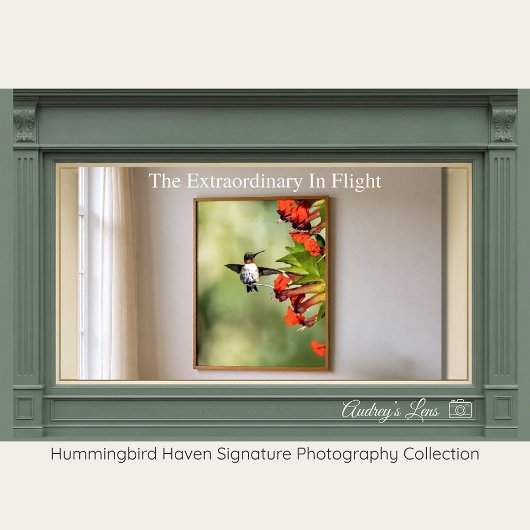 Ruby-Throated Hummingbird Fine Art Photography  ポスター