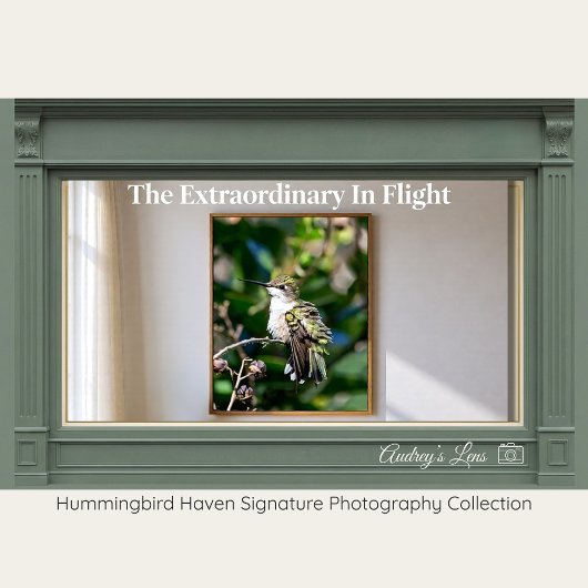Ruby-Throated Hummingbird Fine Art Photography  ポスター