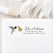  Ruby-throated Hummingbird return address Label ラベル (インサイチュ)