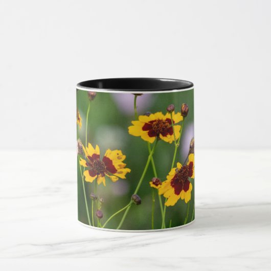 Ruby-Throued Hummingbird "in Plains Coreopsis" マグカップ (中央)