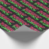 Ruby Vorname Name Graffiti red green ラッピングペーパー (角)