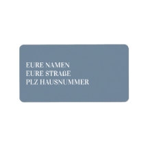 Rücksende-Aufkleber Hochzeit Dusty Blue 01