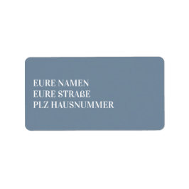 Rücksende-Aufkleber Hochzeit Dusty Blue 01 ラベル