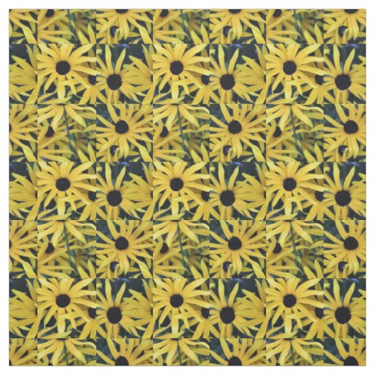 Rudbeckia Black Eyed Susans geo 1 ファブリック (見本)