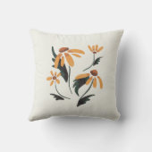 Rudbeckia Hirta黒い目のスーザン美学の花 クッション (裏面)