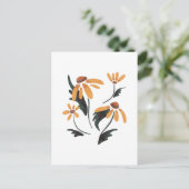 Rudbeckia Hirta黒い目のスーザン美学の花 シーズンポストカード (スタンド正面)