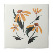 Rudbeckia Hirta黒い目のスーザン美学の花 タイル (正面)