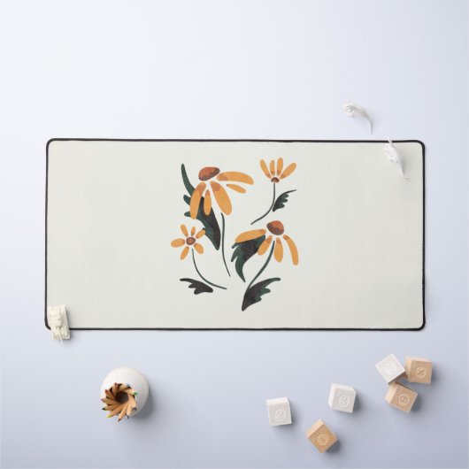 Rudbeckia Hirta黒い目のスーザン美学の花 デスクマット (キッズテーブル)