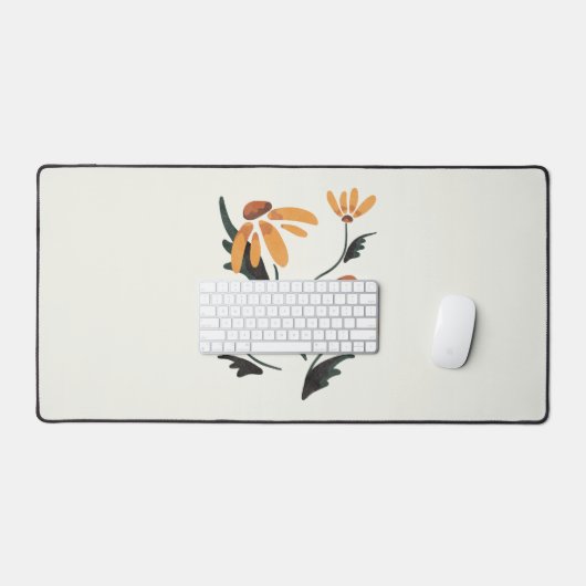 Rudbeckia Hirta黒い目のスーザン美学の花 デスクマット (キーボード&マウス)