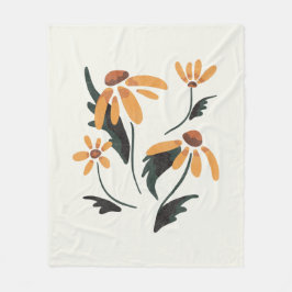 Rudbeckia Hirta黒い目のスーザン美学の花 フリースブランケット