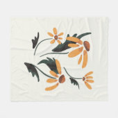 Rudbeckia Hirta黒い目のスーザン美学の花 フリースブランケット (正面(横))