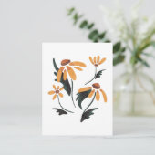 Rudbeckia Hirta黒い目のスーザン美学の花 ポストカード (スタンド正面)