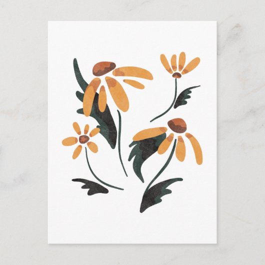 Rudbeckia Hirta黒い目のスーザン美学の花 ポストカード (正面)