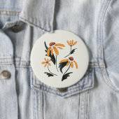 Rudbeckia Hirta黒い目のスーザン美学の花 缶バッジ (インサイチュ)