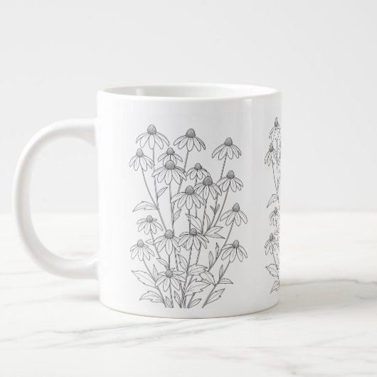 Rudbeckia laciniata - Cutleaf Coneflower ジャンボコーヒーマグカップ (左)