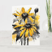 Rudbeckia - Watercolor flowers カード (正面)