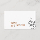 Ruddy Brown Old Money Wedding Details Enclosure  エンクロージャーカード (裏面)