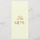 Ruddy Brown Old Money Wedding Menu Card メニュー (裏面)