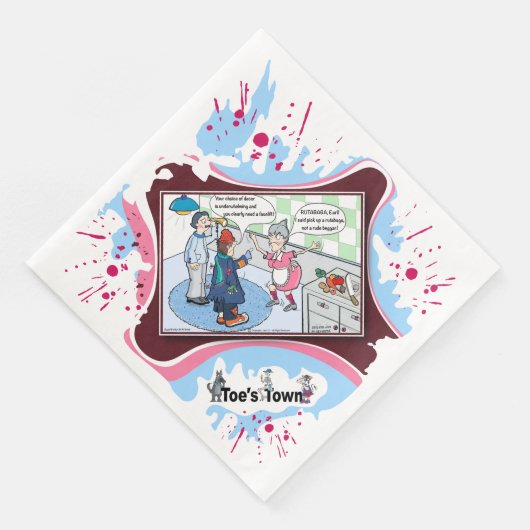 Rude Beggar | Literal Wordplay Humor Dinner Napkin (コーナー)