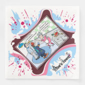 Rude Beggar | Literal Wordplay Humor Dinner Napkin (正面)