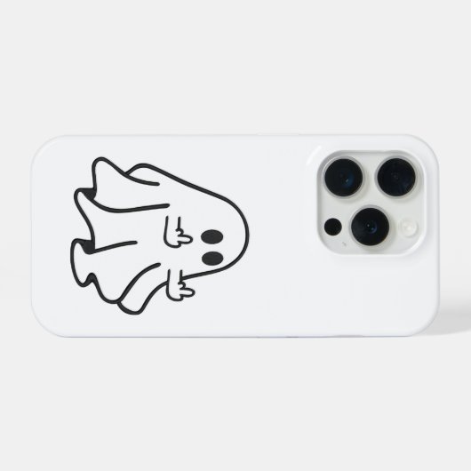 Rude Ghost – Funny Offensive Halloween iPhone Case iPhoneケース (裏面横)