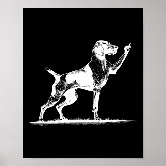 Rude Pointer Dog Hole German Shorthaired Pointer D ポスター (正面)