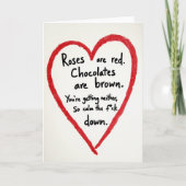 Rude Roses Are Red Calm Down Card カード (正面)