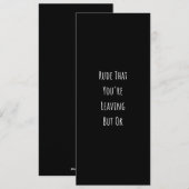 Rude That You're Leaving But Ok Rude That You're シーズンカード (正面/裏面)