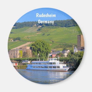 Rudesheim、ドイツの巡航のボート マグネット