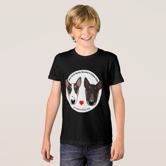 RudiとBoo Bull Terrier Tシャツ (正面全面)