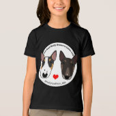 RudiとBoo Bull Terrier Tシャツ (正面)