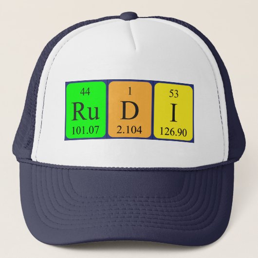Rudi定期テーブル名hat キャップ (正面)