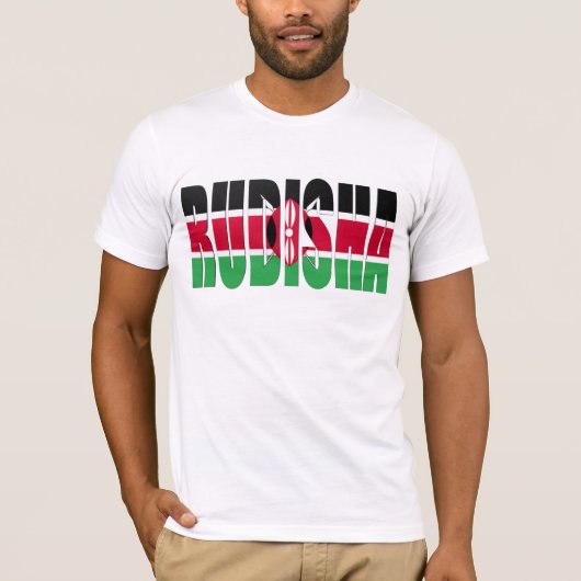 Rudishaのケニアの旗のTシャツ Tシャツ (正面)