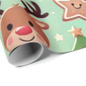 rudolf and santa Wrapping Paper ラッピングペーパー (ロールコーナー)