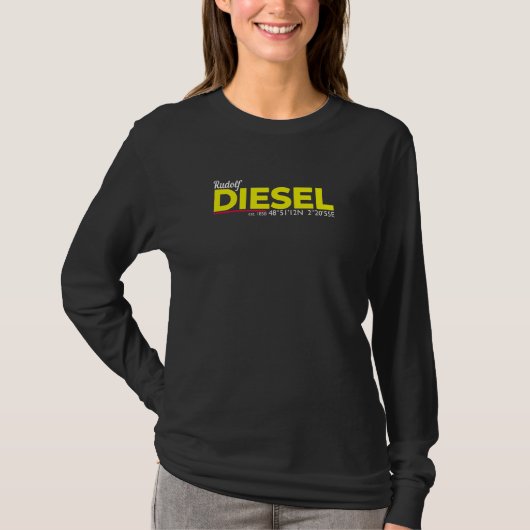 Rudolf Diesel 1858 I Diesel Tuning Diesel Engine I Tシャツ (正面)