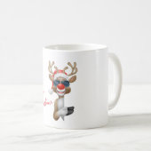 Rudolf mit Brille Weihnachten Tasse コーヒーマグカップ (正面右)
