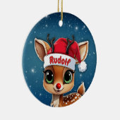Rudolf the red nose Reindeer🦌 🎄 セラミックオーナメント (右)