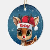 Rudolf the red nose Reindeer🦌 🎄 セラミックオーナメント (左)