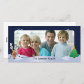 Rudolph付きクリスマスフォトカード シーズンカード (正面/裏面)