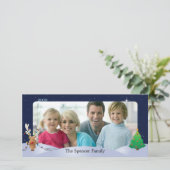 Rudolph付きクリスマスフォトカード シーズンカード (スタンド正面)