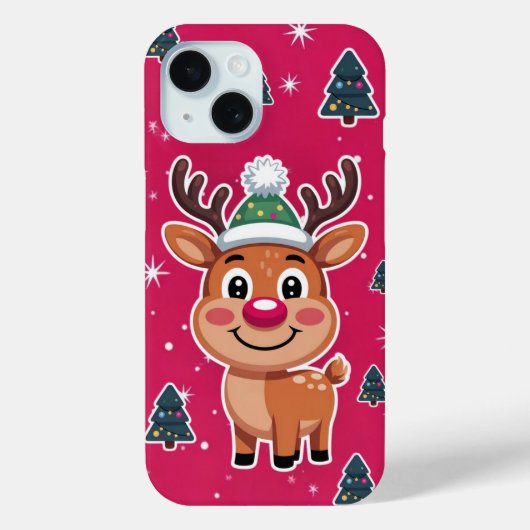 Rudolph赤い鼻トナカイiPhone / iPadケース Case-Mate iPhoneケース (裏面)