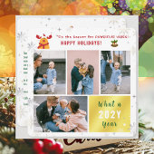 Rudolph おもしろい 4写真コラージハッピーホリデイズカワイイ シーズンカード